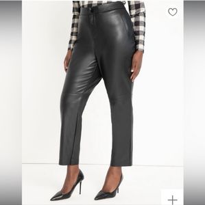 NWT Eloquii slim fit straight leg faux leather pants